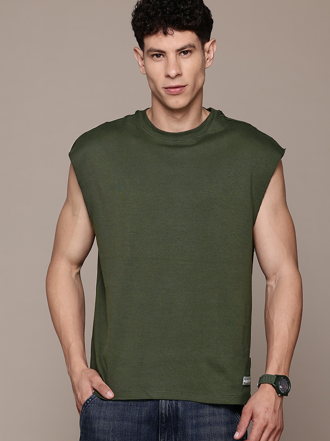 

The Roadster Lifestyle Co. Pure Cotton Relaxed T-shirt, Green