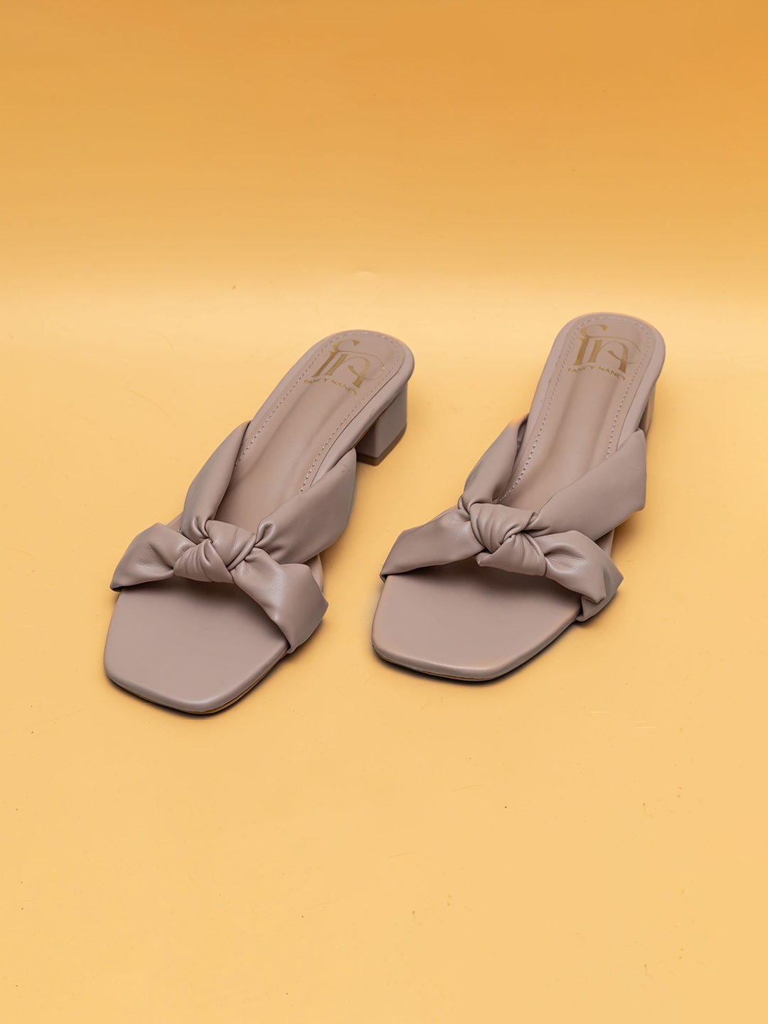 

Fancy Nancy Women Mules with Bows Flats, Peach