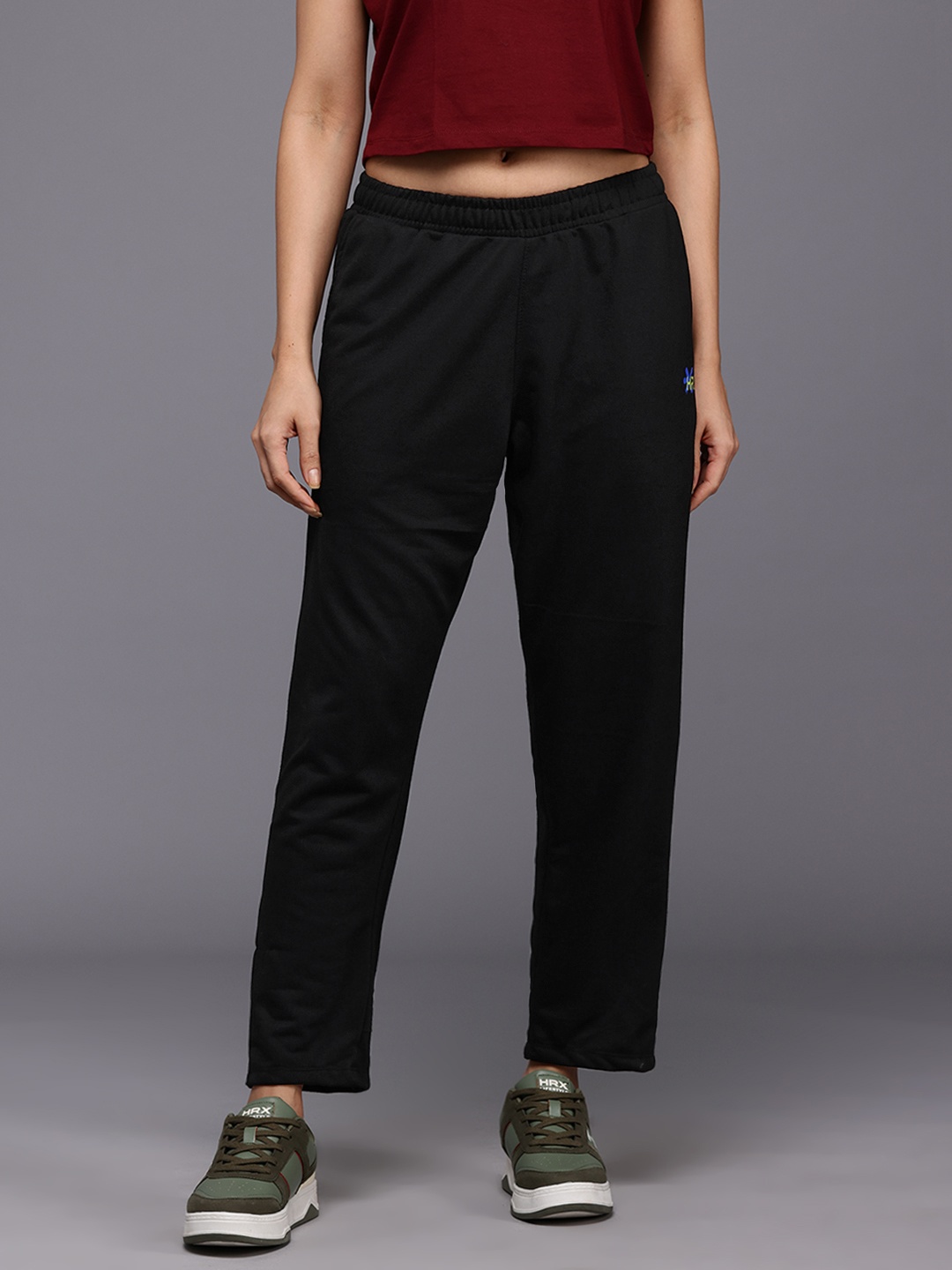 

HRX by Hrithik Roshan Women Regular Casual Track pants, Black
