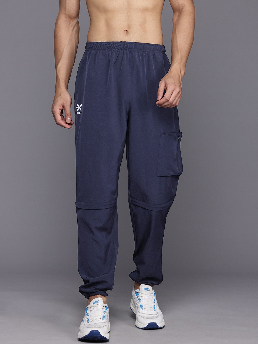 

HRX by Hrithik Roshan Men Rapid-Dry Lifestyle Track pants, Navy blue