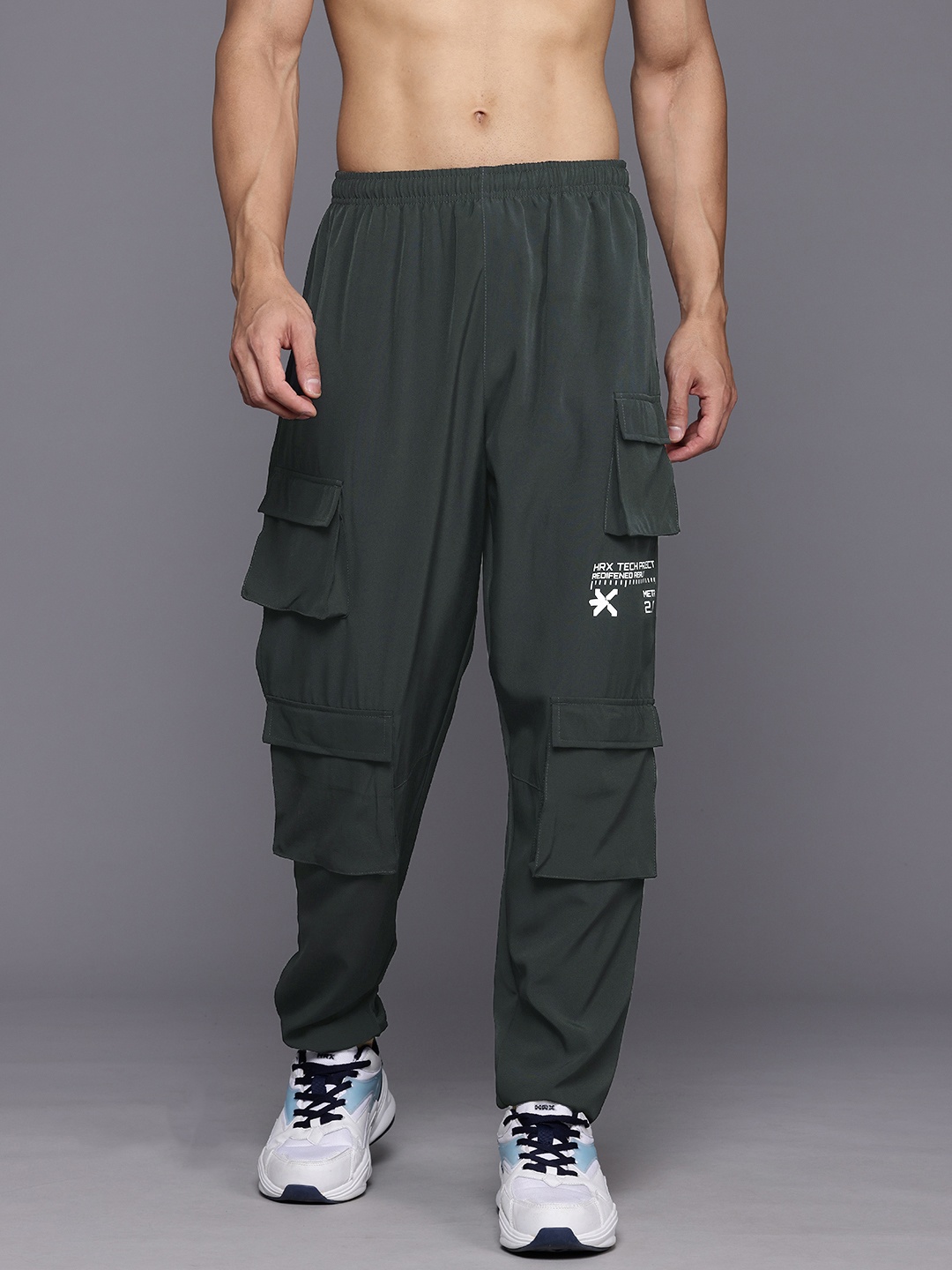 

HRX by Hrithik Roshan Men Cargo-Style Lifestyle Joggers, Charcoal