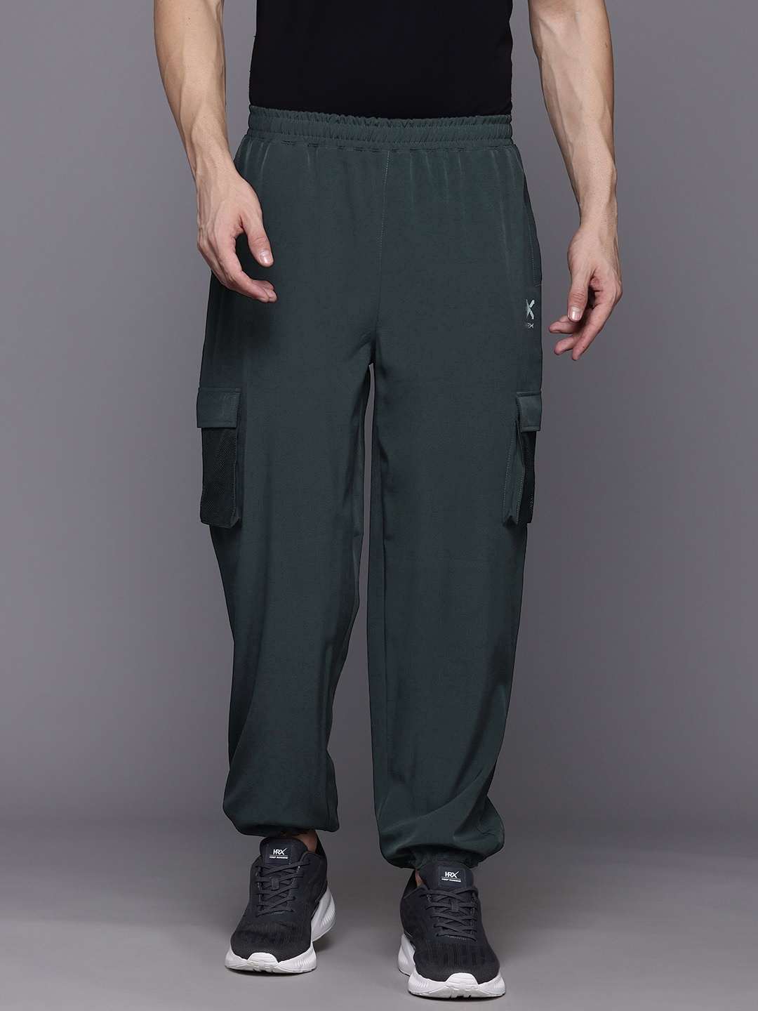 

HRX by Hrithik Roshan Men Lifestyle Cargo-Style Joggers, Charcoal
