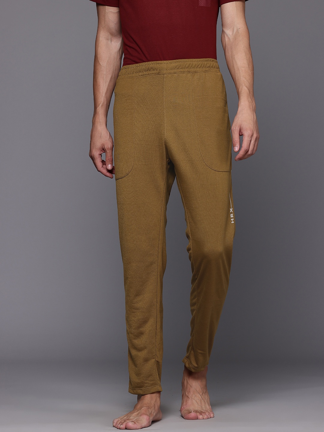 

HRX by Hrithik Roshan Men Yoga Track Pants, Rust