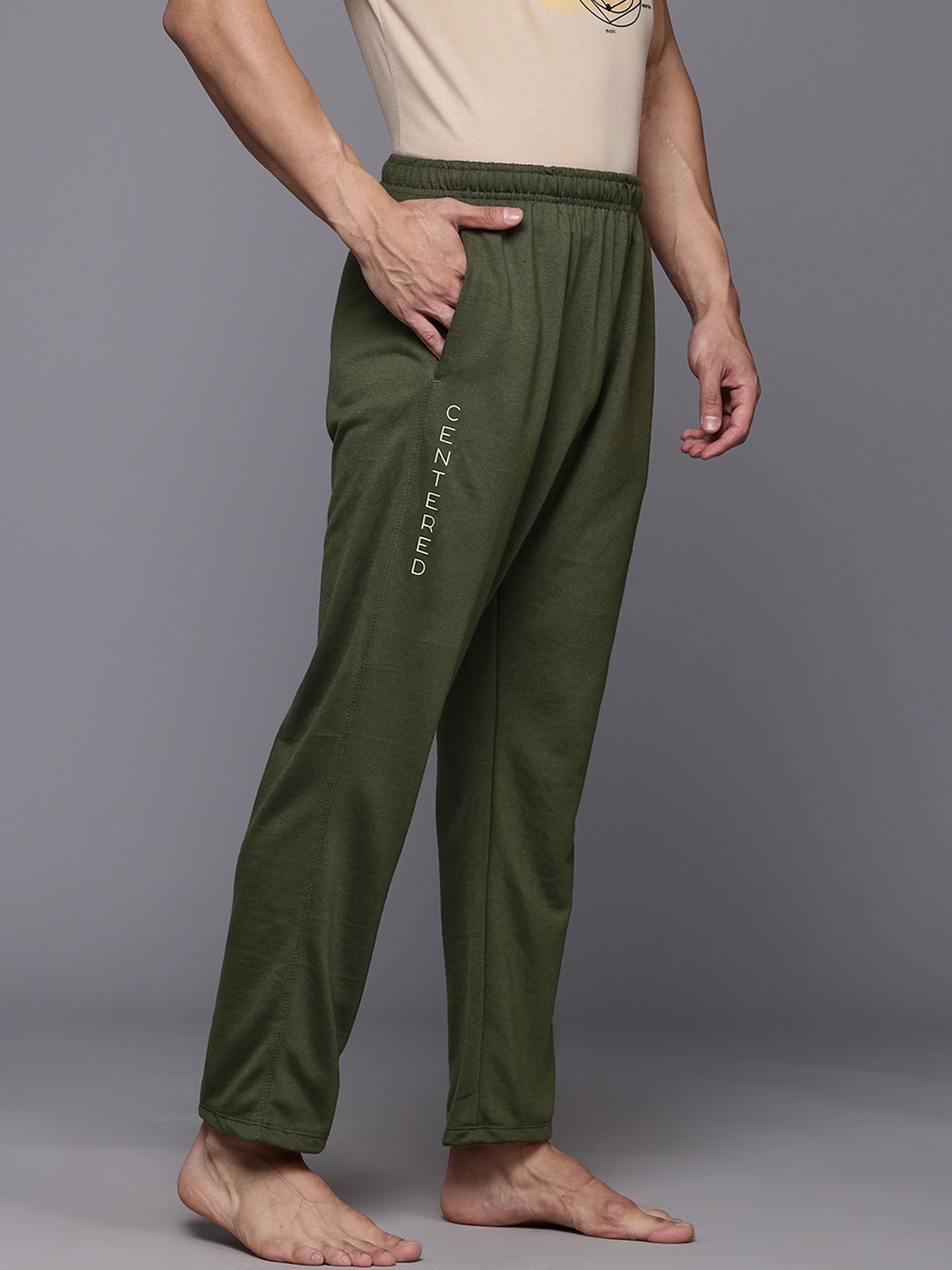 

HRX by Hrithik Roshan Men Yoga Track Pants, Olive