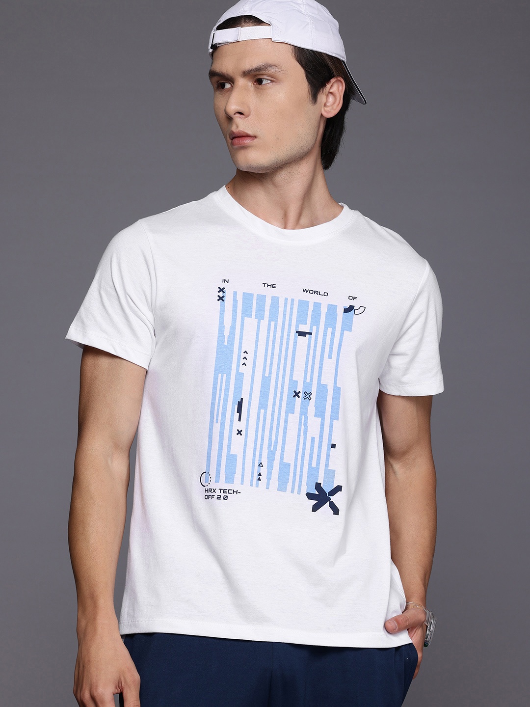 

HRX by Hrithik Roshan Men Typography Printed T-shirt, White