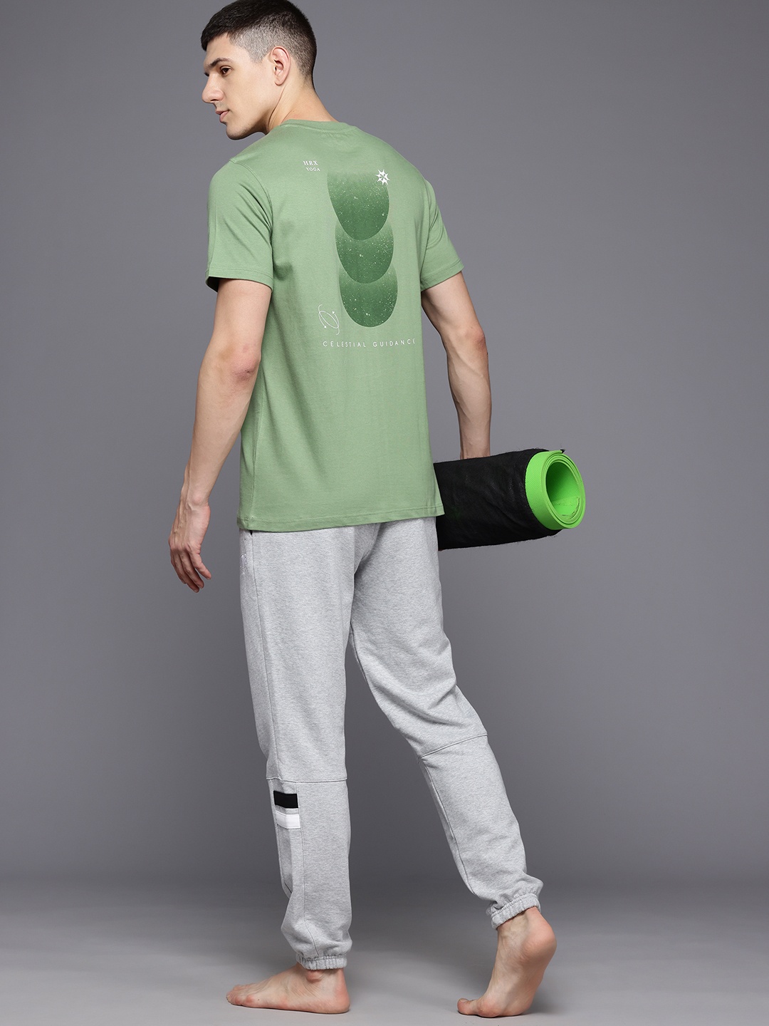 

HRX by Hrithik Roshan Graphic Printed Yoga T-shirt, Green