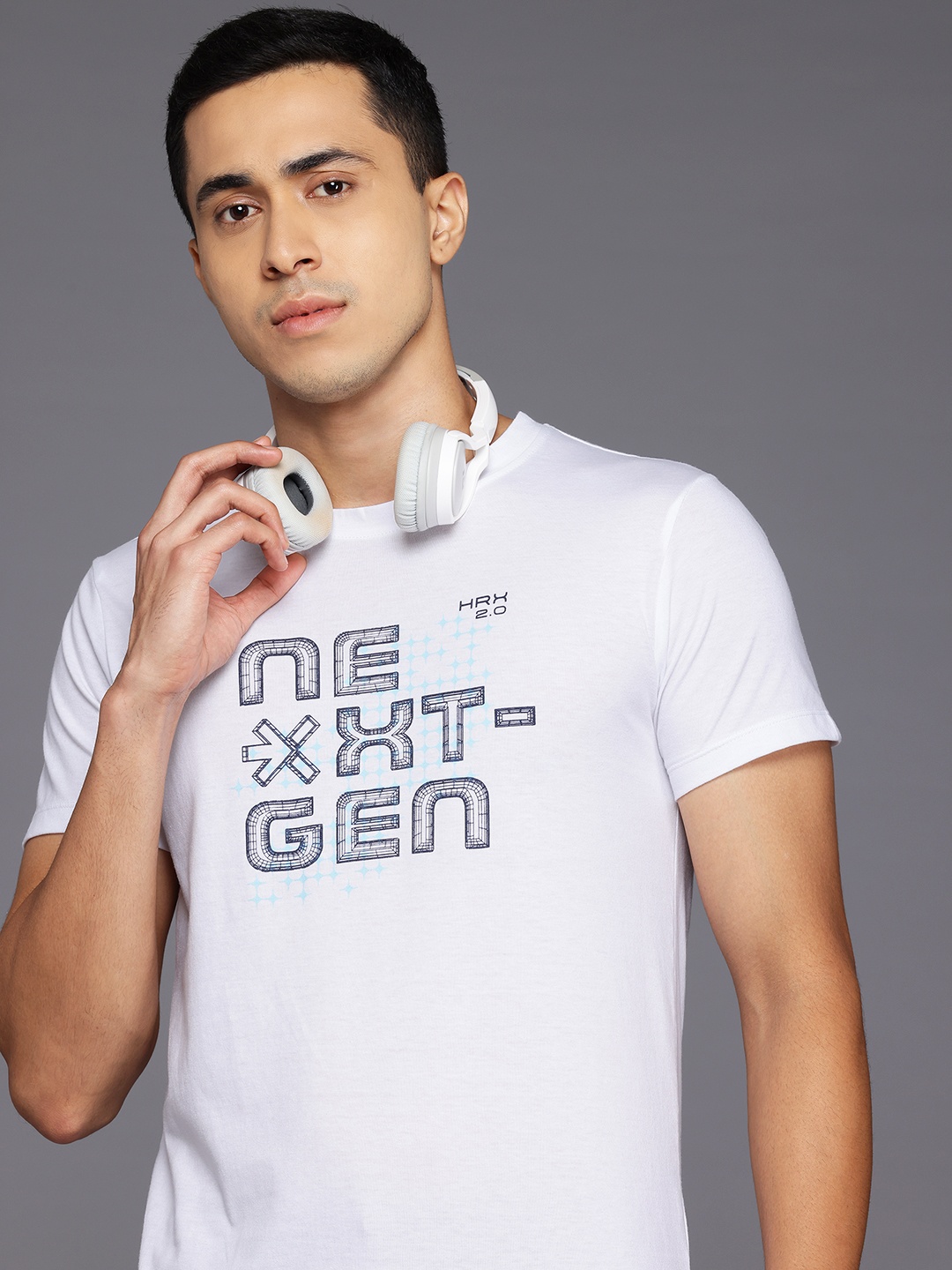 

HRX by Hrithik Roshan Typography Print T-shirt, White
