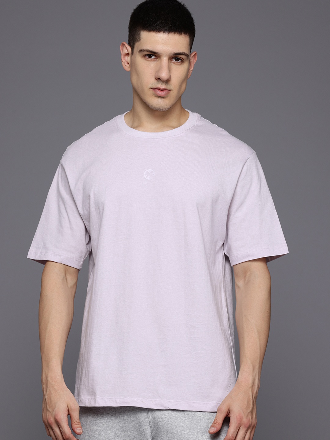 

HRX by Hrithik Roshan Abstract Printed Yoga T-shirt, Lavender