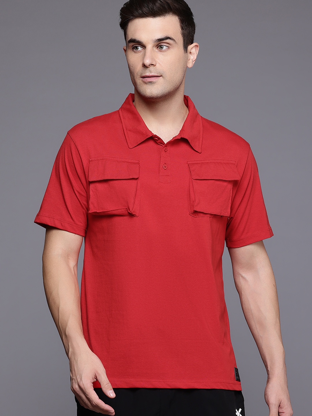 

HRX by Hrithik Roshan Lifestyle Regular T-shirt, Red