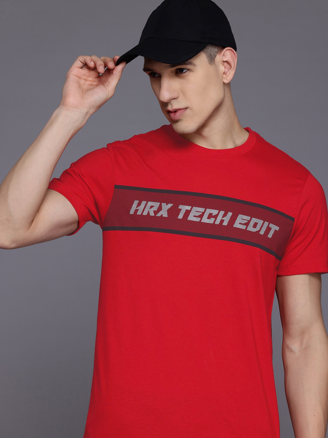 

HRX by Hrithik Roshan Printed Lifestyle T-shirt, Red