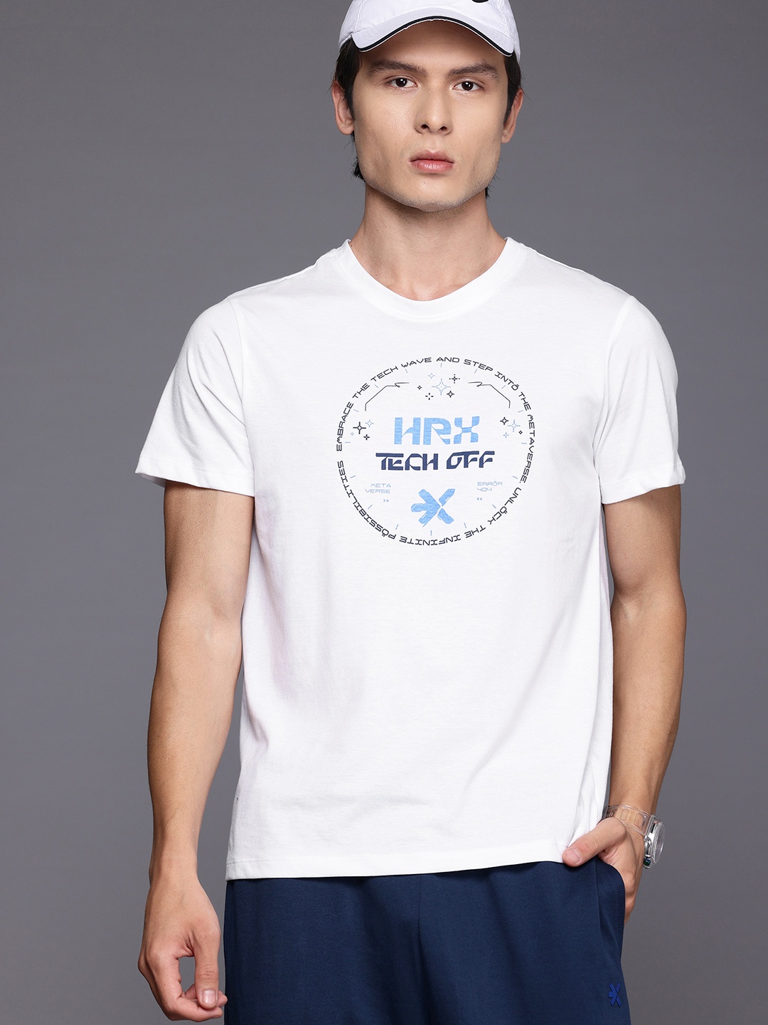 

HRX by Hrithik Roshan Men Typography T-shirt, White