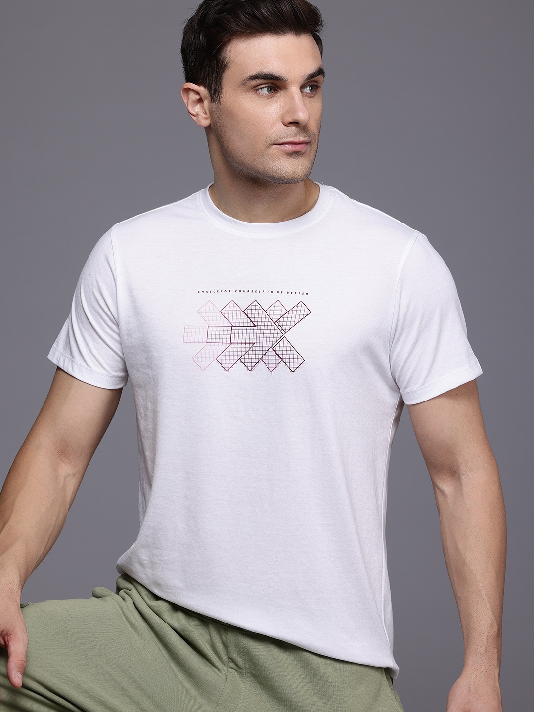 

HRX by Hrithik Roshan Lifestyle Brand Logo Printed T-shirt, White