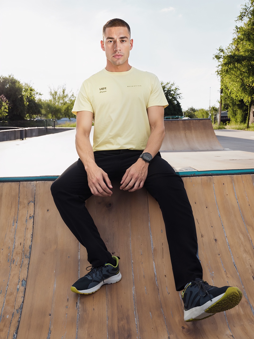 

HRX by Hrithik Roshan Pure Cotton Yoga T-shirt, White