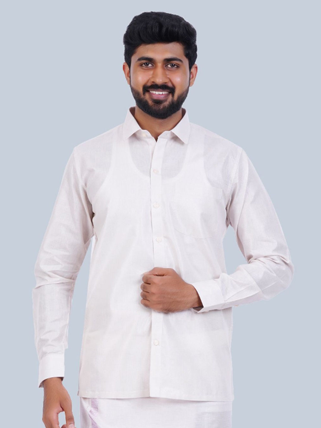 

THANGAMAGAN Men Standard Spread Collar Solid Cotton Casual Shirt, Pink
