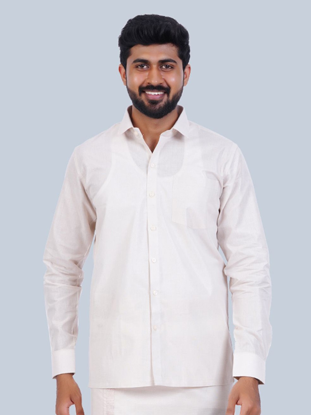

THANGAMAGAN Men Standard Spread Collar Solid Cotton Casual Shirt, Rose gold