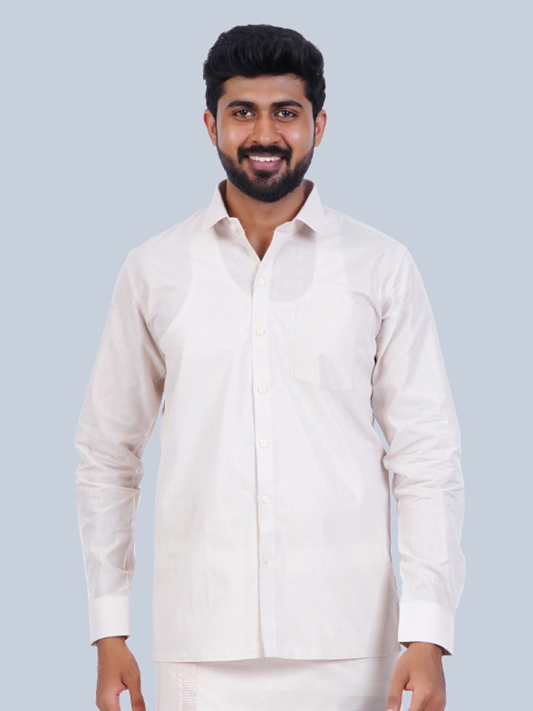

THANGAMAGAN Men Standard Spread Collar Solid Cotton Casual Shirt, Rose gold