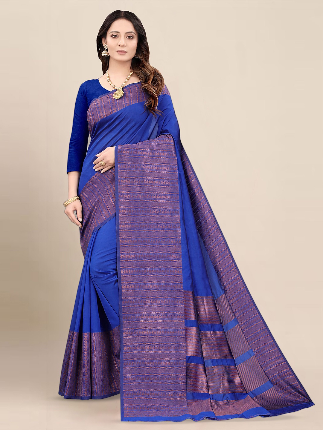 

Aldwych Zari Banarasi Saree, Blue