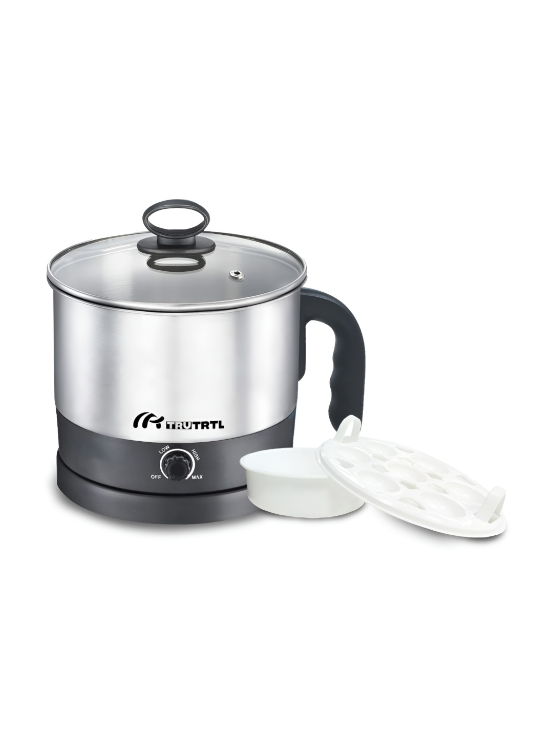 

Trutrtl Silver Toned & Black Electric Kettle 1.3 L