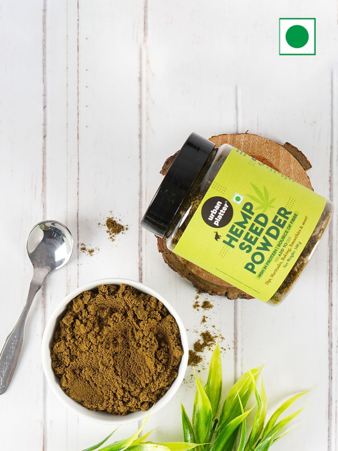 

URBAN PLATTER Hemp Seed Powder-100g, Brown