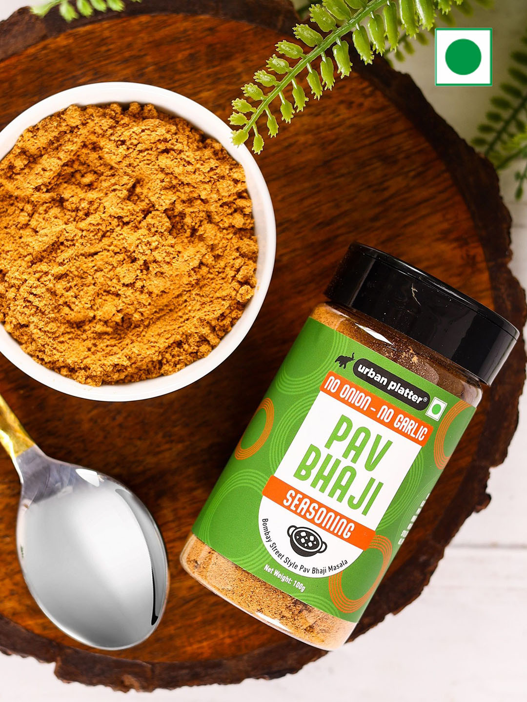 

URBAN PLATTER Jain Pav Bhaji Seasoning- 100g, Orange