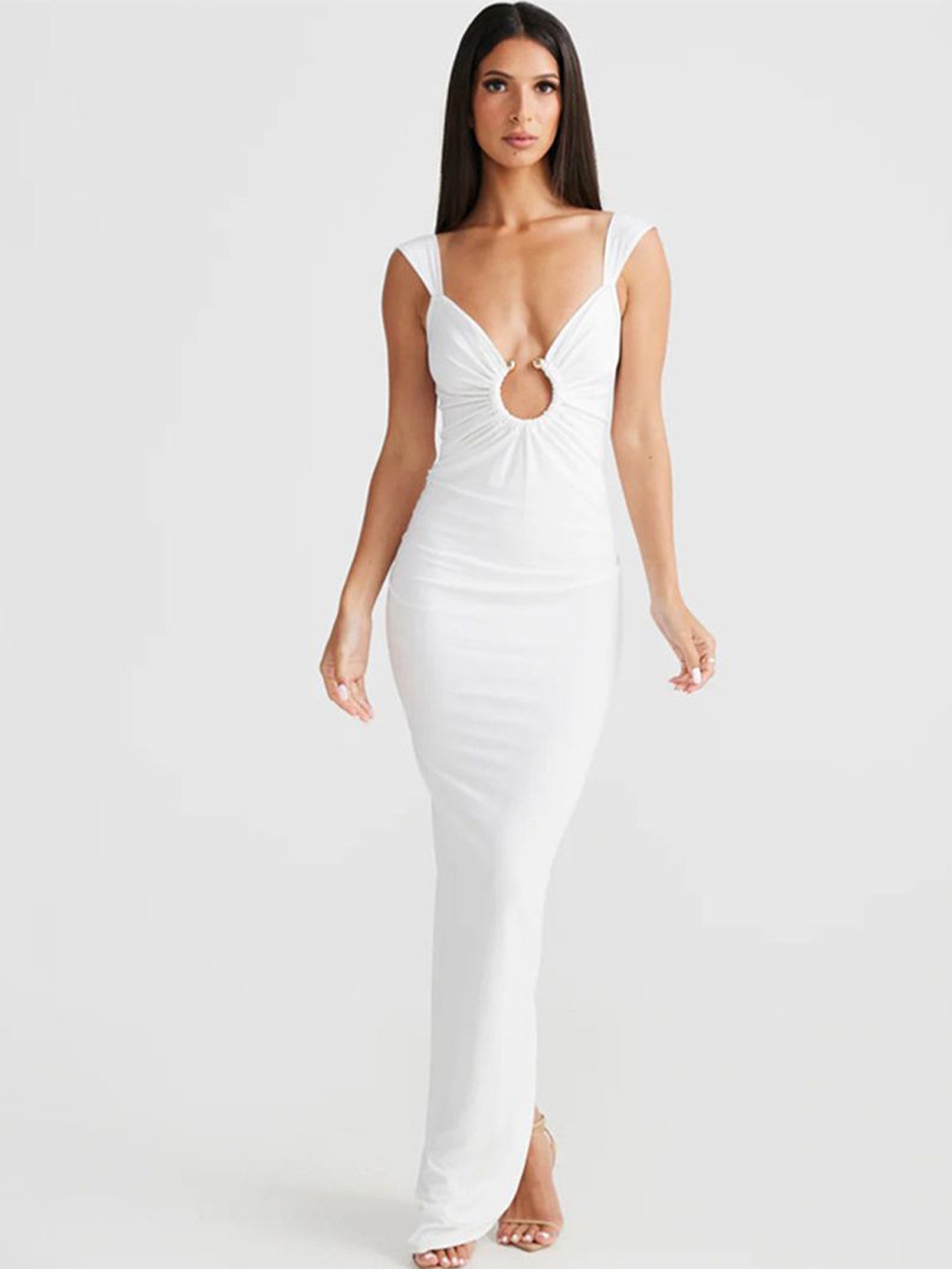 

StyleCast Cut-Out Detail Bodycon Maxi Dress, White