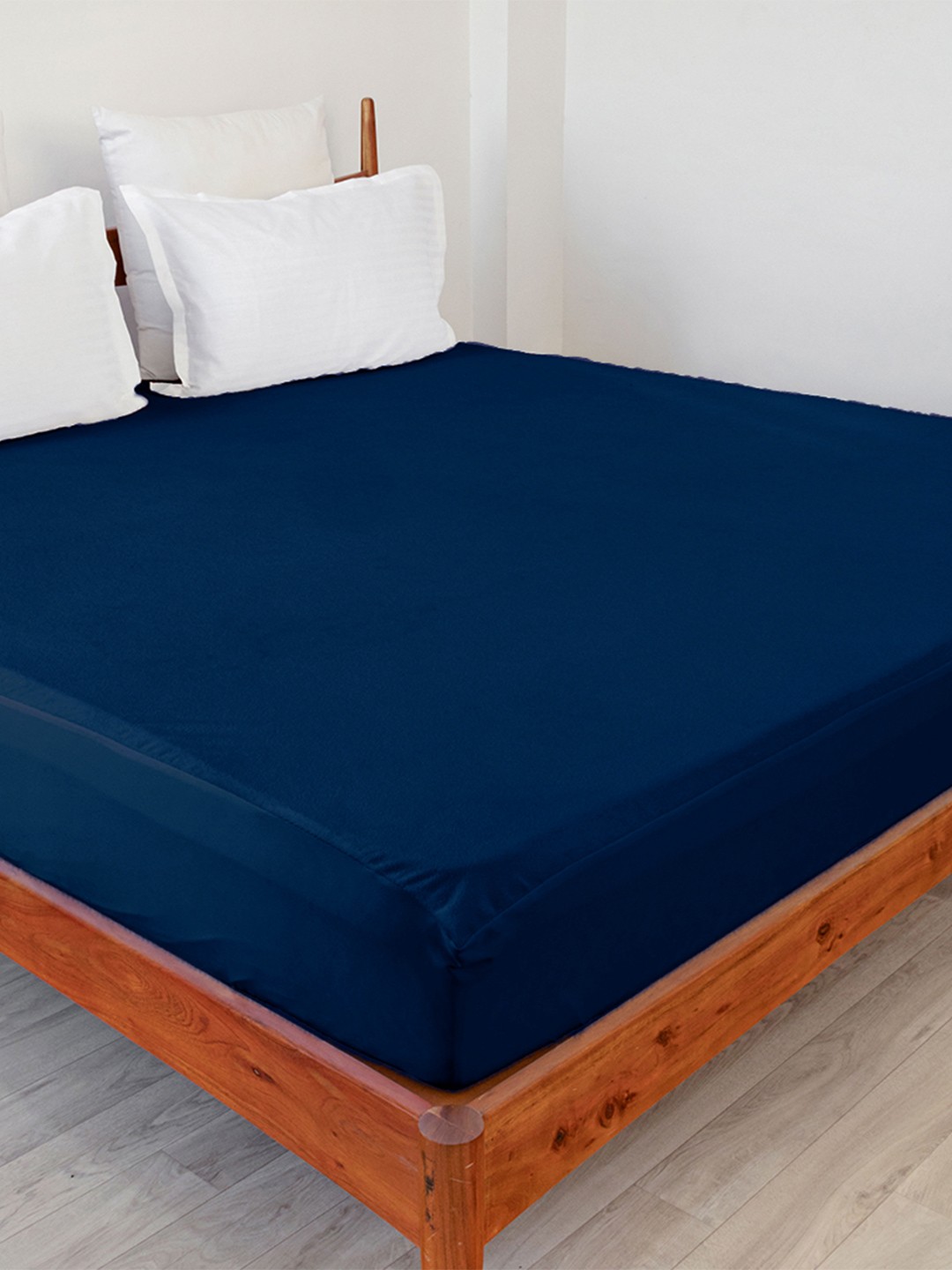 

HOMEMONDE Navy Blue Terry Water Resistant Single Size Mattress Protector