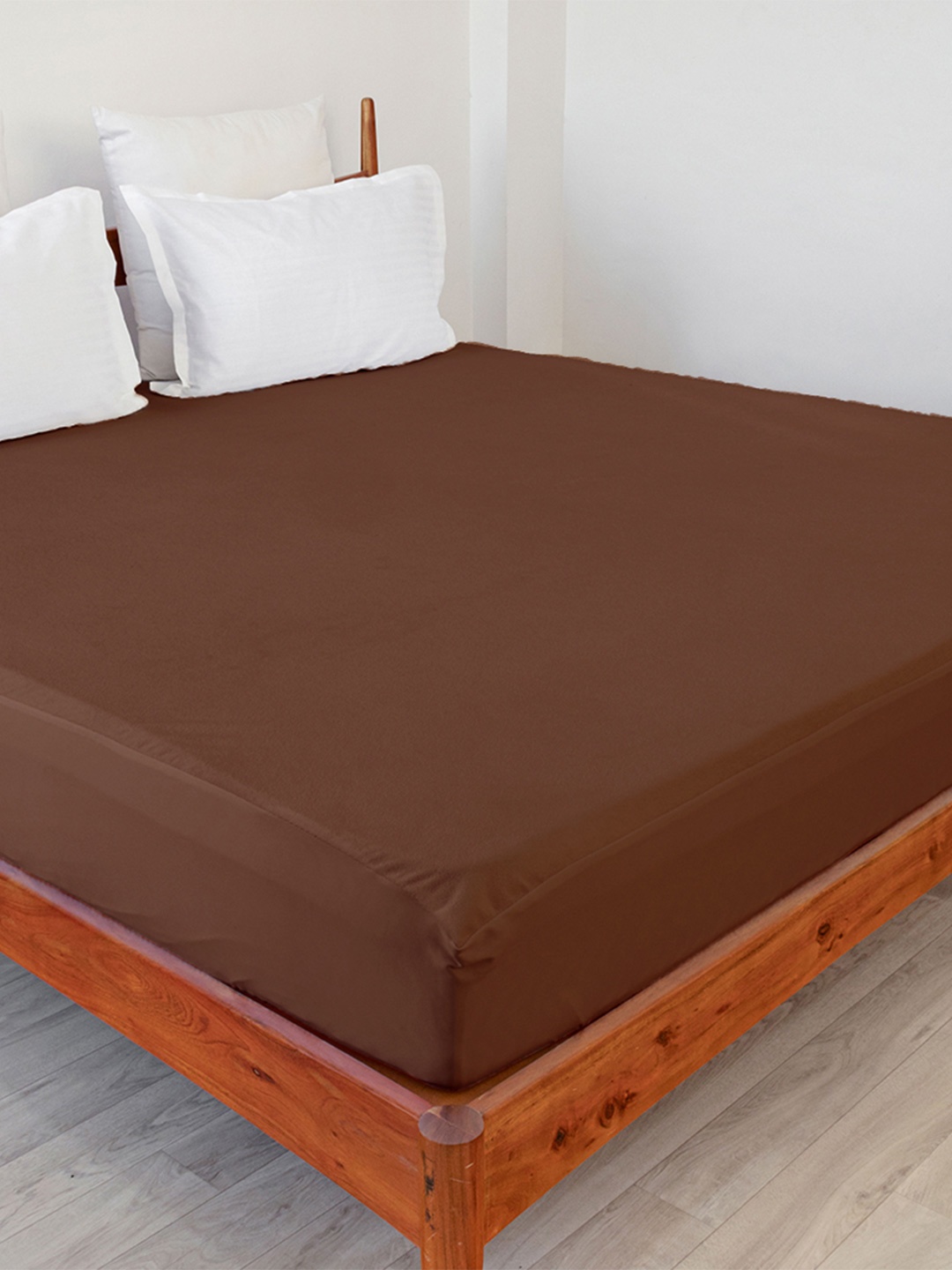 

HOMEMONDE Brown Terry Water Resistant King Size Mattress Protector