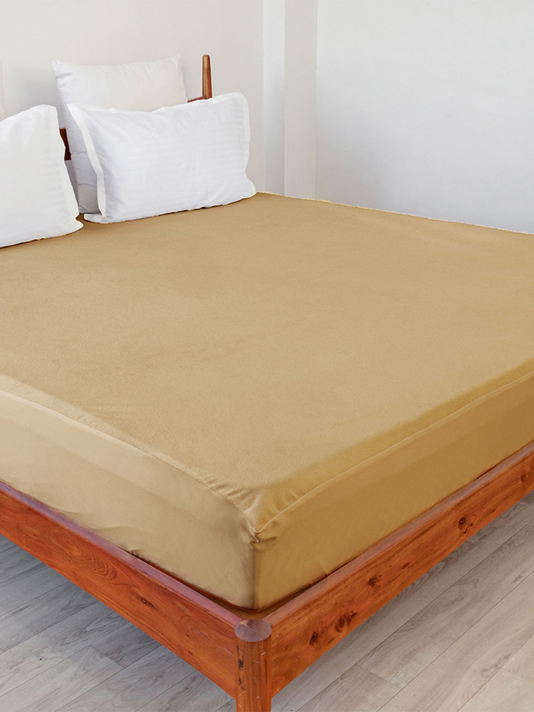 

HOMEMONDE Beige Terry Water Resistant King Mattress Protector
