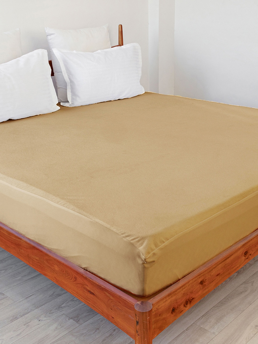 

HOMEMONDE Beige Terry Water Resistant King Size Mattress Protector