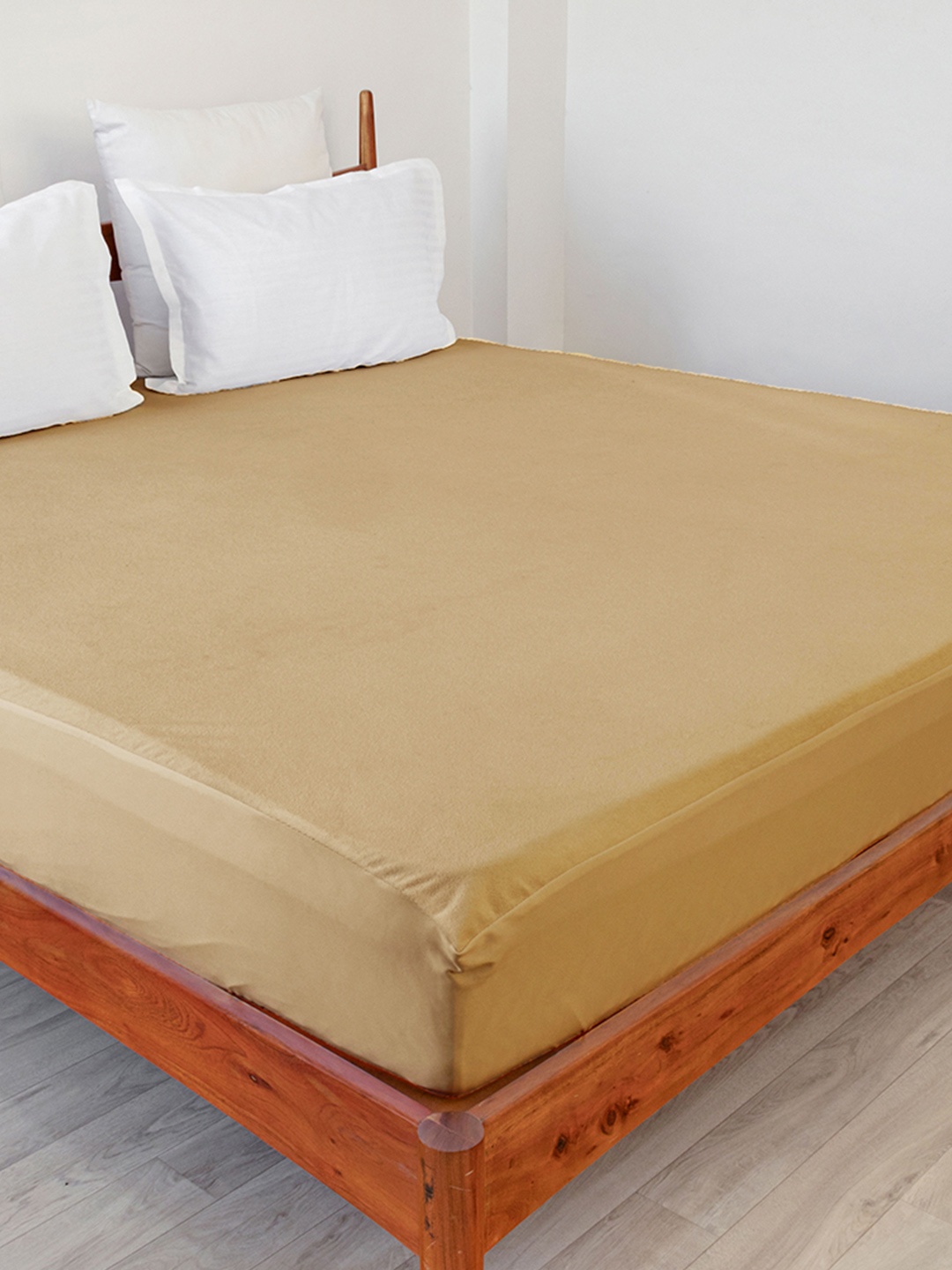 

HOMEMONDE Beige Terry Water Resistant Single Mattress Protector