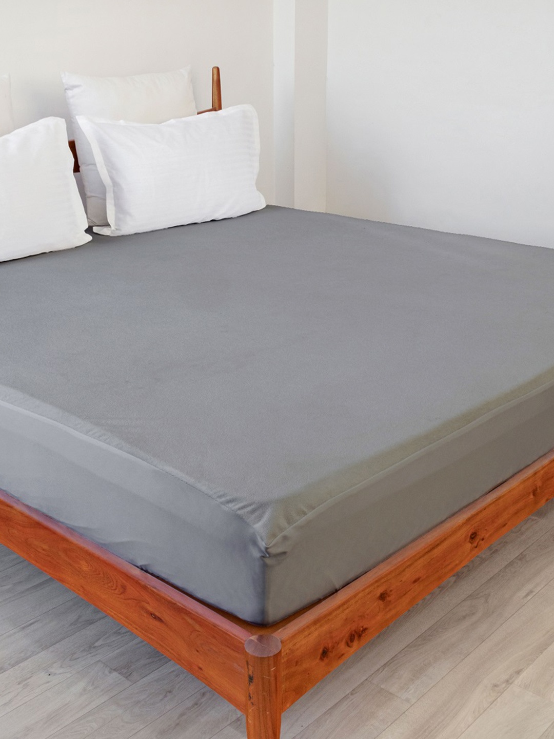 

HOMEMONDE Grey Terry Water Resistant King Mattress Protector