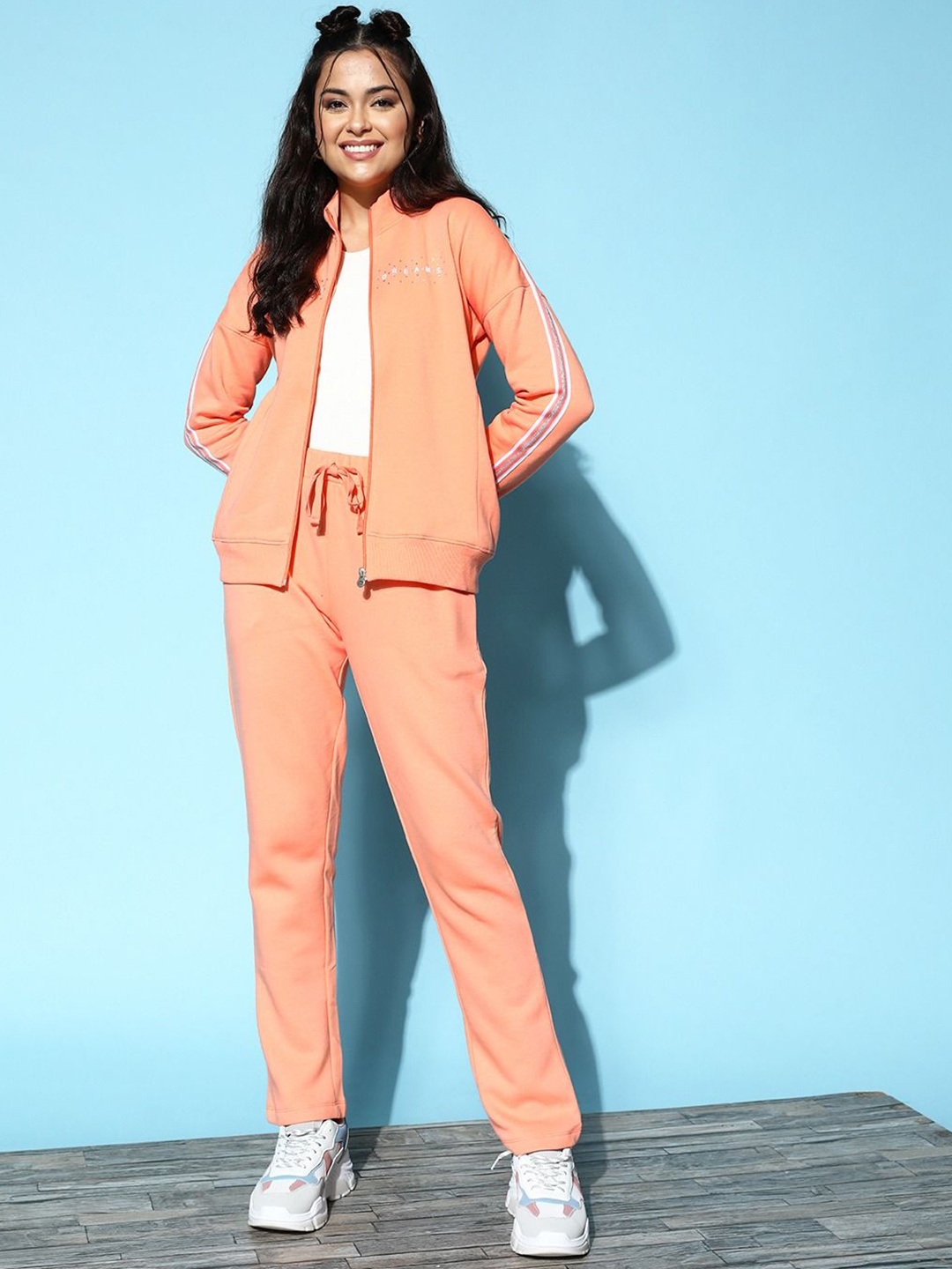 

Sweet Dreams Full Zipper Tracksuits, Peach