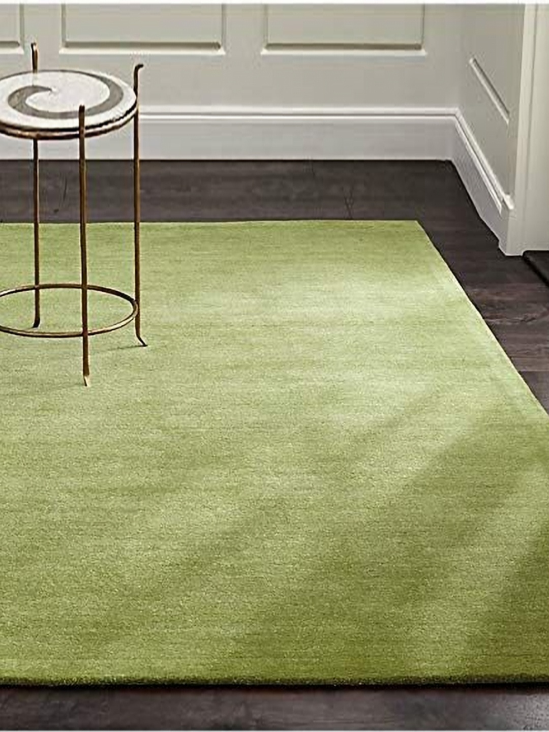 

IMRA CARPET Lime Green Woollen Shaggy Carpet