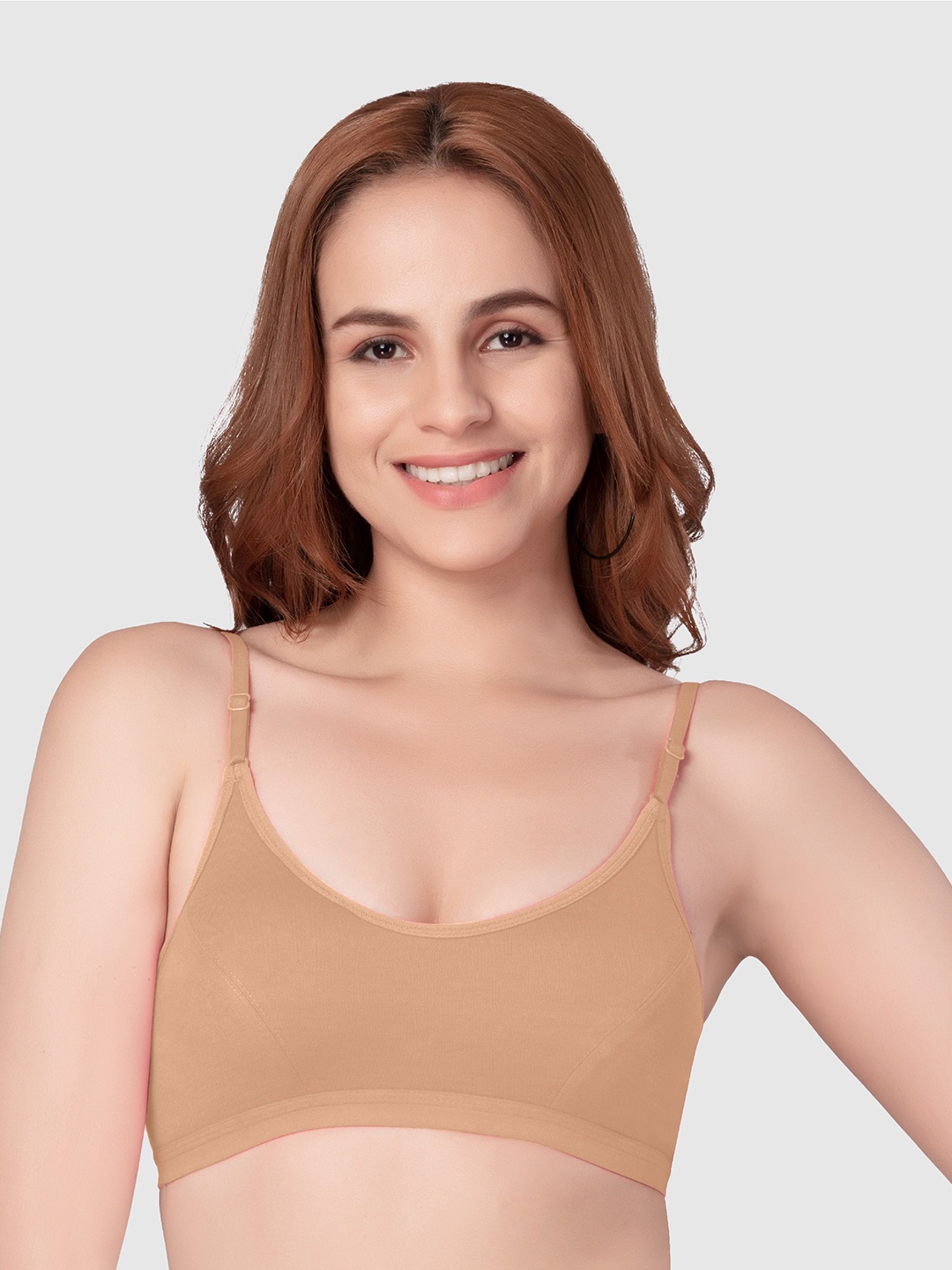 

Daisy Dee Full Coverage Non Padded Seamless Beginners Bra, Beige