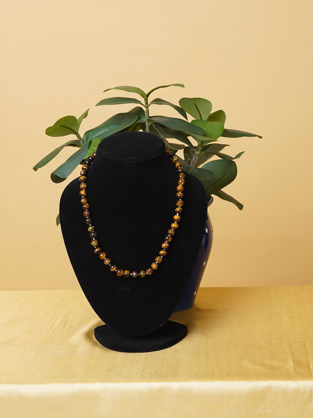 

Unnati Silks Amravati Round Ocean Beaded Necklace, Brown