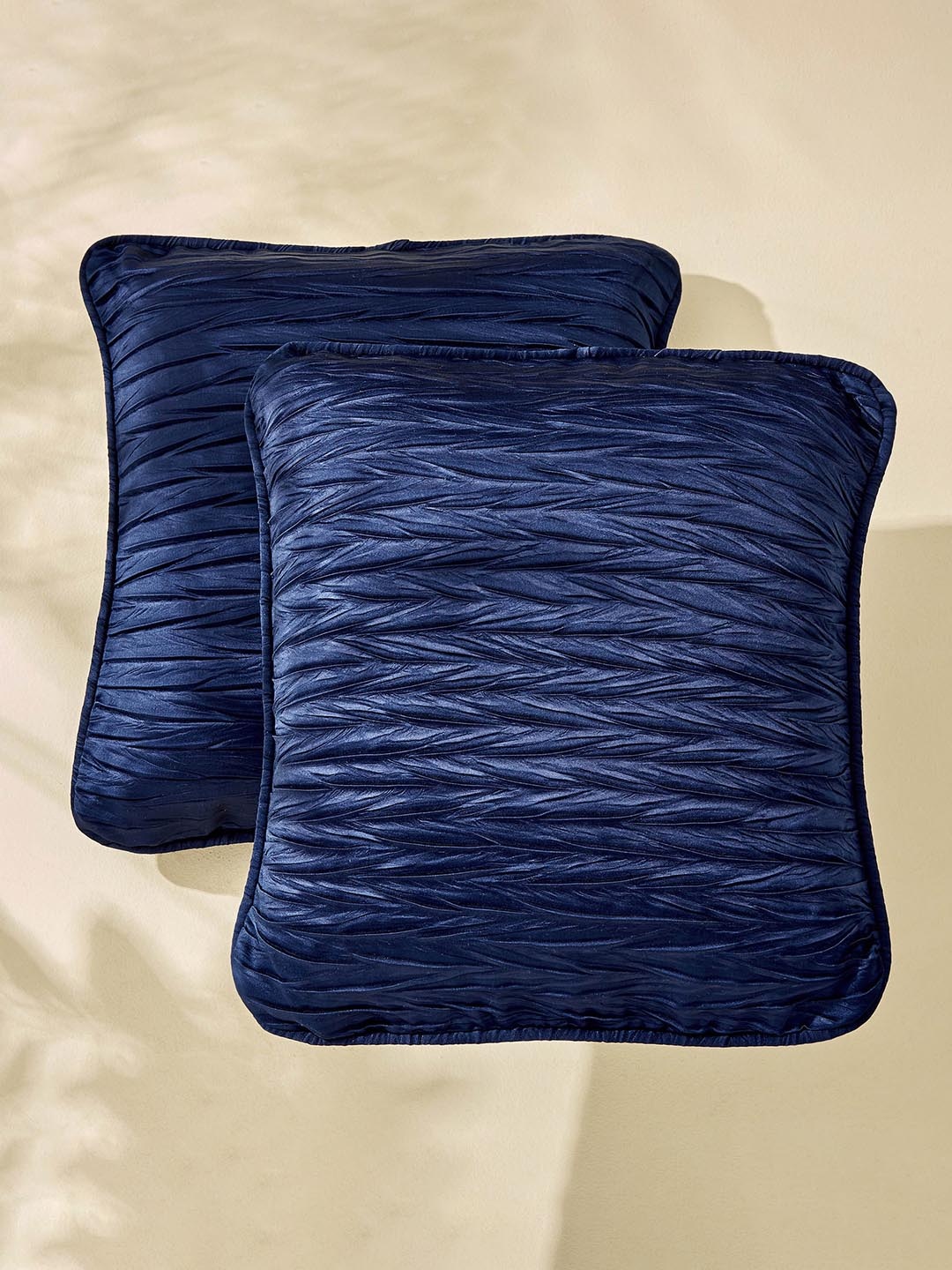 

Home Centre Corsica Blue 2 Pieces Self Design Textured Square Cushion Covers