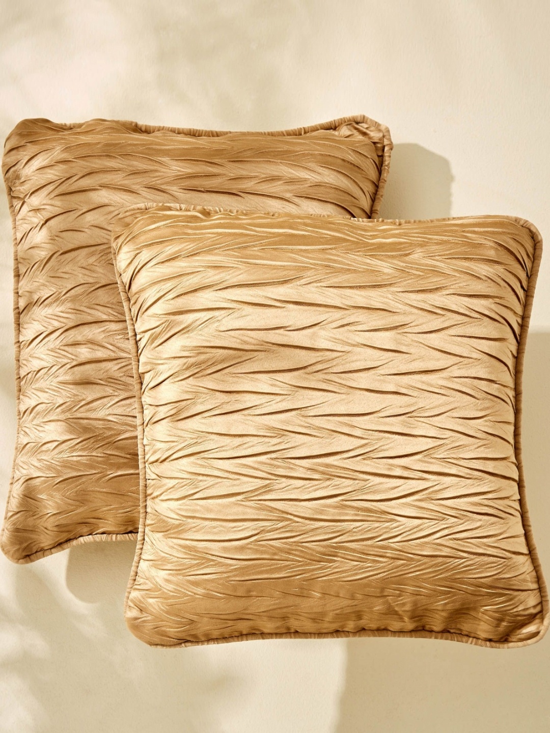 

Home Centre Corsica Beige 2 Pieces Self Design Textured Square Cushion Covers