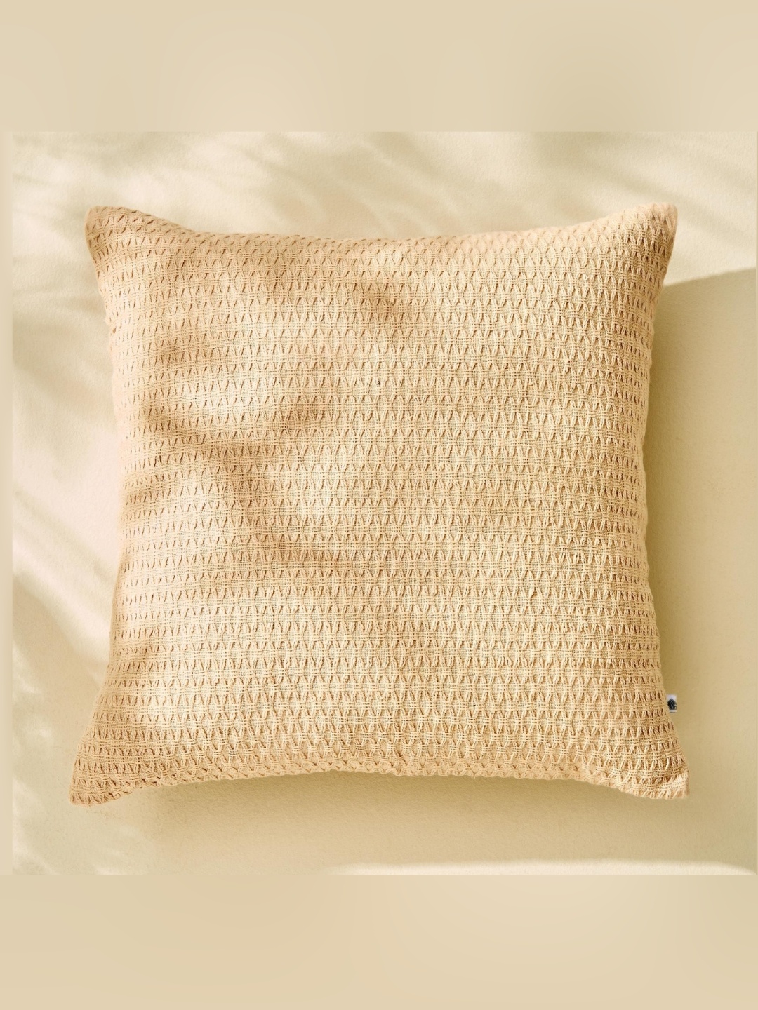 

Home Centre Poetry Beige Geometric Textured Cotton Square Cushion Covers