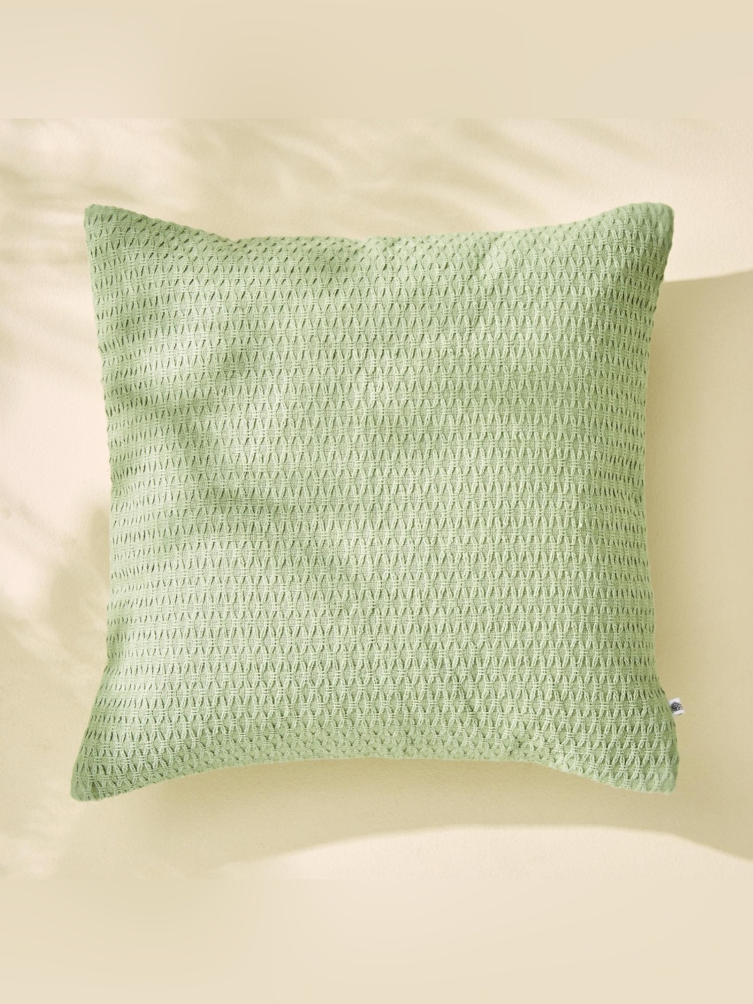 

Home Centre Poetry Green Self Design Textured Cotton Square Cushion Covers