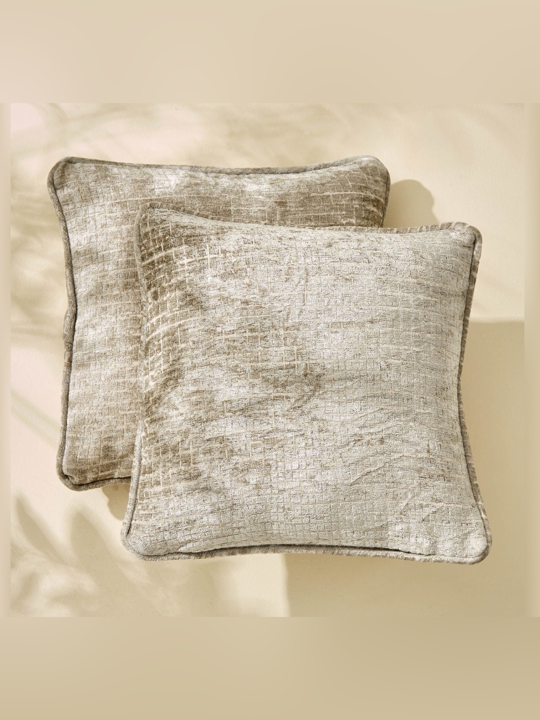 

Home Centre Corsica Brown 2 Pieces Self Design Textured Square Cushion Covers