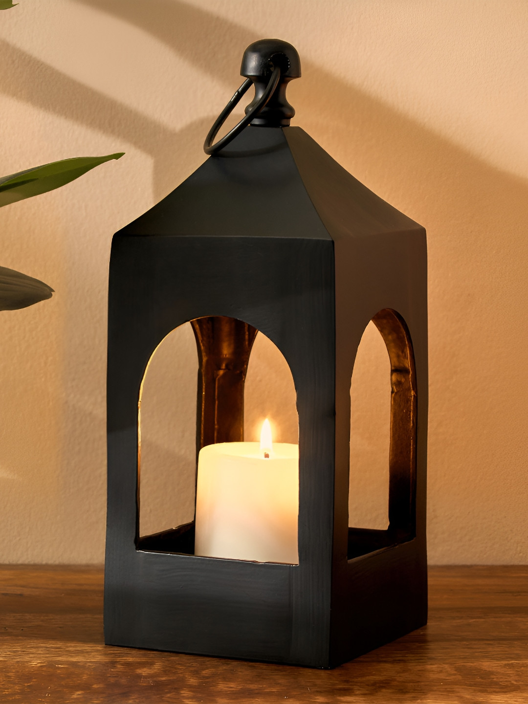 

Home Centre Selena Black Wooden Lantern Candle Holder