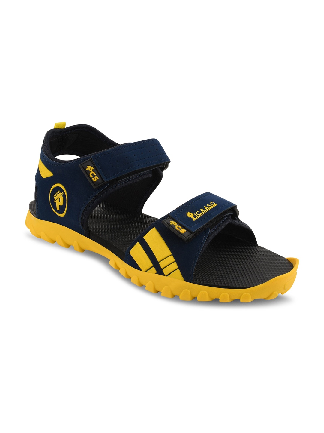 

Airson Men Textured Sports Sandals, Yellow