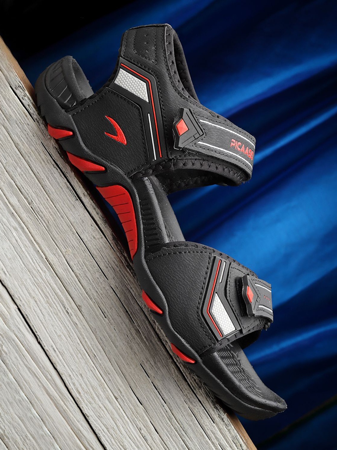 

Airson Men Textured Sports Sandals NEW-PC-806-BLK, Black