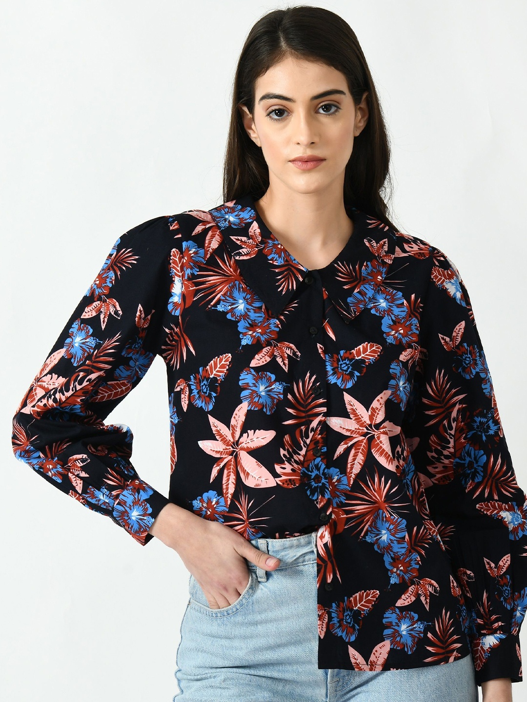 

Sini Lifestyle Women Floral Opaque Printed Casual Shirt, Multi