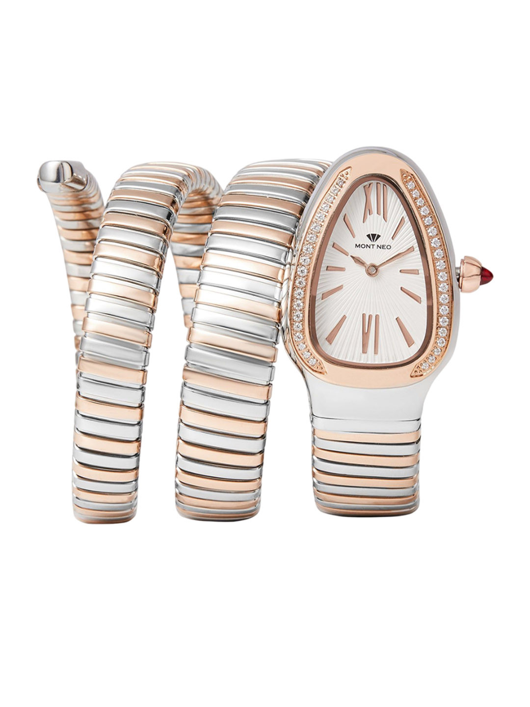 

MONT NEO Women Dial & Stainless Steel Wrap Around Straps Analogue Watch 9011B-M1303, Silver
