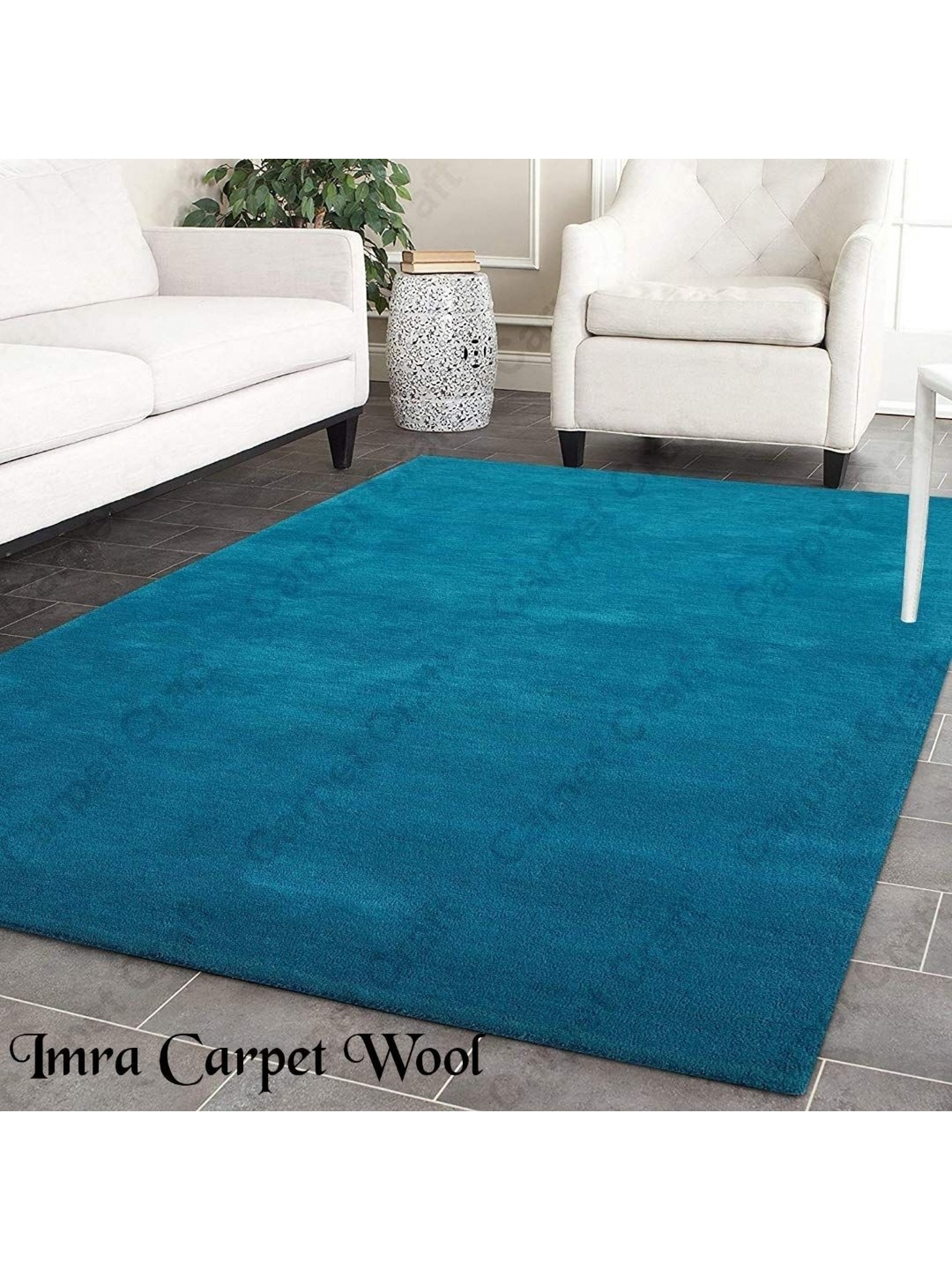 

IMRA CARPET Turquoise Blue Shaggy Carpet