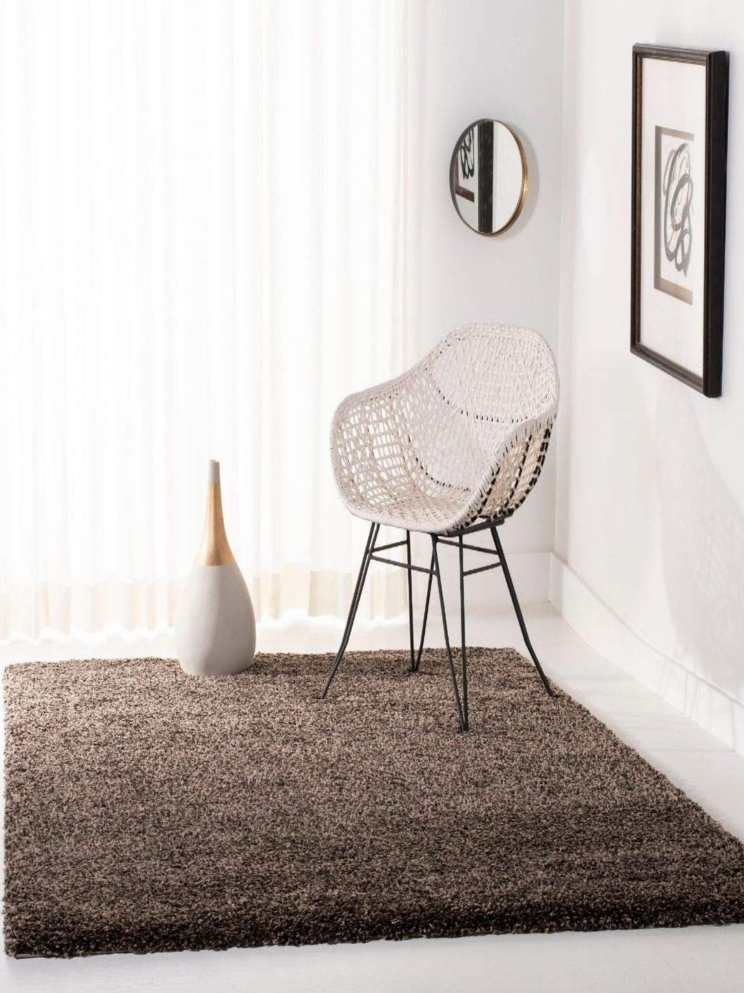 

IMRA CARPET Brown Shaggy Rectangle Carpet
