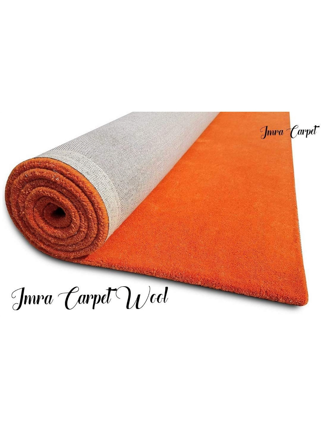 

IMRA CARPET Orange Woollen Shaggy Rectangle Carpet