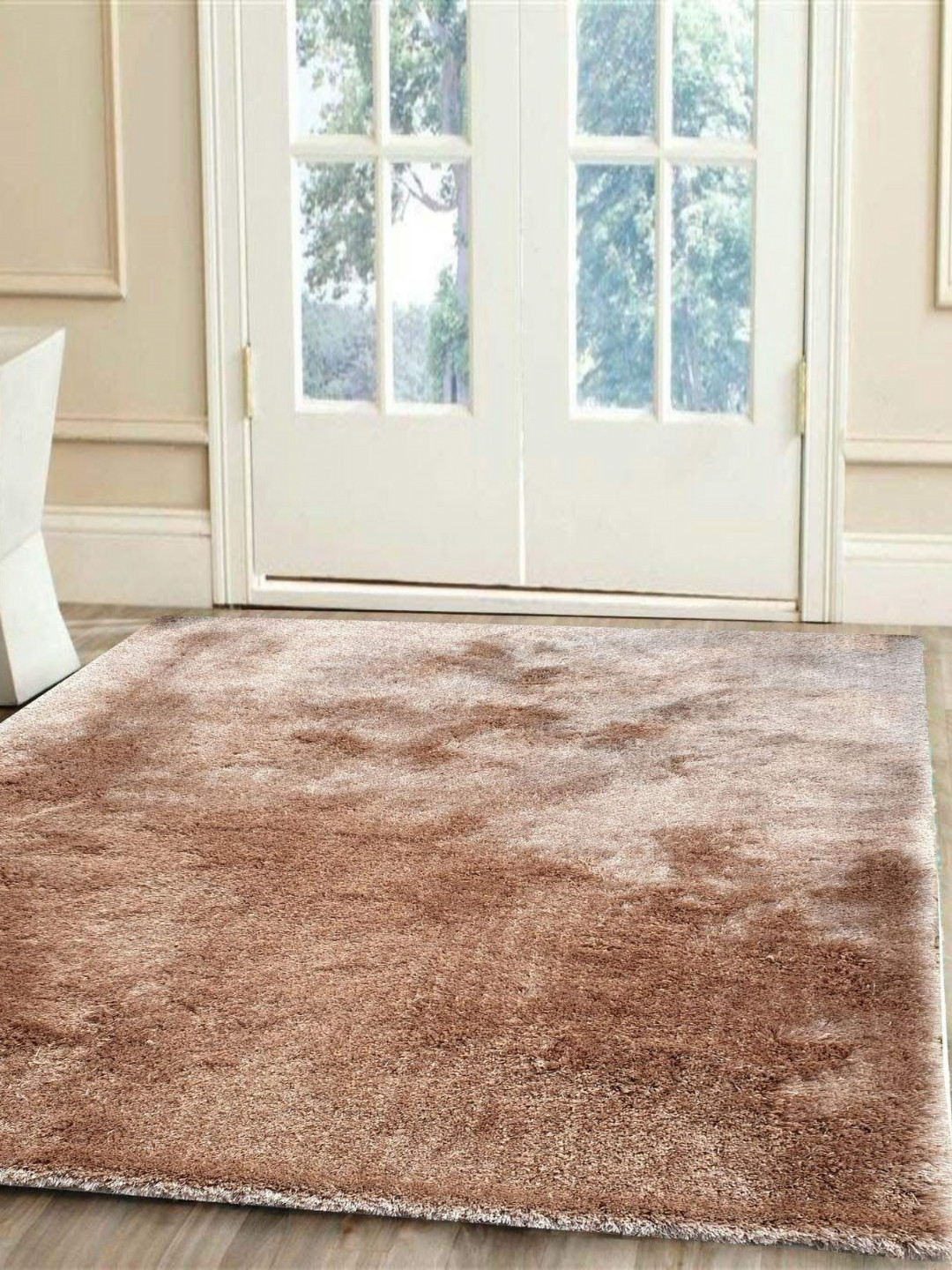 

IMRA CARPET Coffee Brown Woollen Shaggy Carpet