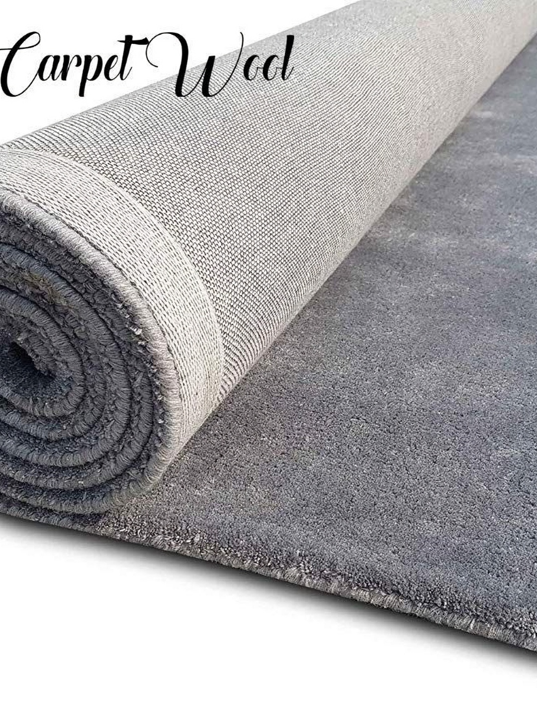 

IMRA CARPET Grey Shaggy Woollen Carpet